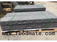 Black Pearl Granite Stone G684 Palisade With Natural Split Bush-hammered For Retaining Wall Edging B