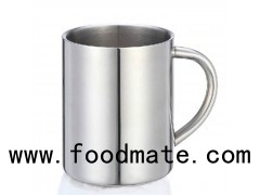 High Quality Double Wall Vacuum Stainless Steel Coffee Mugs With Handle