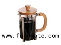 New Arrives Wholesale Bamboo 1 Liter Borosilicate Glass Stainless Steel French Press