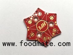 Single Sided Red Copper Core PCB With ENIG And Countersink Holes