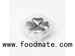 Certified Top Supplier Hot Sale Custom 304 Stainless Steel Heart Shape Wine Ice Cube Machine Maker A