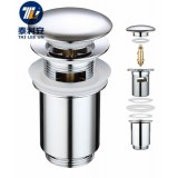 1 1/4" Chrome Plated Brass Click Clack Pop Up Basin Waste With Overflow Big Cap For Bathroom An