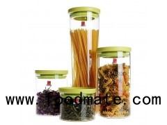 Stackable Borosilicate Glass Food Storage Containers With Plastic Lid