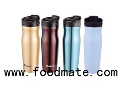 18 Oz Stainless Steel Tumbler With Extra Spill-Proof Sliding Lid Double Wall Insulated Coffee Mug Th