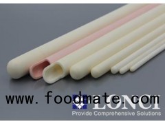 95 Alumina Ceramic Thermocouple Protection Tube Closed One End And Open Both End