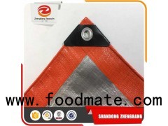 Flame Retardant Sun Proof 12 Mil Poly Tarpaulins Reinforced Dee Ring Tarp