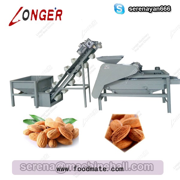 almond shelling machine line