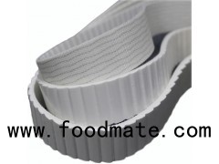 4.8mm Pvc White Saw Tooth Types Small Conveyor Belt Factory For Inclined Belt Conveyor Design PB-W48