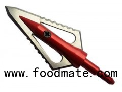 Bow Hunting Broadheads For Archery Arrow Tips 2 Blade 125 Grain Red