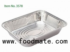 Durable Aluminium Foil Containers Half Size Foil Tray Standard Size With Lid For Party