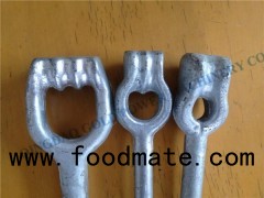 Power Line Fitting Hot Dip Galvanized Forged Twin Eye Anchor Rod Double Eye Anchor Bolt