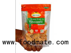 Organic dried pineapple by Yao Fruits, 100g pouches.