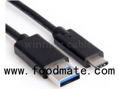 USB 3.1 Type-C Male to USB 3.0 Cable(BLACK)