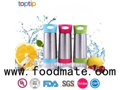 Stainless steel fruit juice water bottle