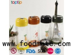 Double wall glass water bottle