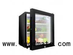 30L Glass Door Mini Bar Refrigerator With LED And Lock