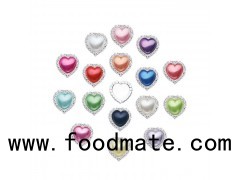 Heart Pearl Rhinestone Buttons