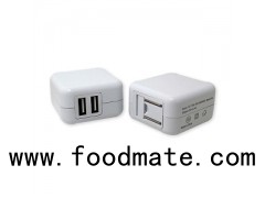 Dual Port Fast Wall Charger With Foldable Plug