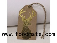 Hot Stamped Foil Hang Tags Printing And Gold Foil Stamped Printed Hang Tags