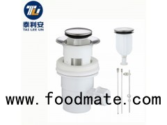 Popular plastic pop up sink basin waste drainer with rods