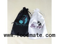 Colorful Drawstring Satin Bag With Logo