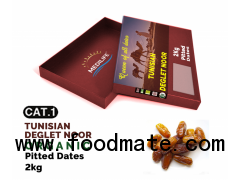 Organic Pitted Dates, High Quality Pitted Dates of Tunisia, 2 Kg Carton Box