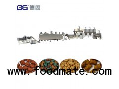 Double screw extruded dry kibble pet chews snacks dog food pellets making machinery