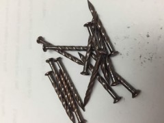 Spiral Shank Steel Nails Brass Plated