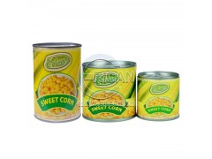 Easy Open Paper Label Canned Fresh Whole Golden Sweet Kernel Corn in Tin