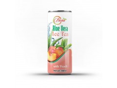 250ml canned aloe vera green tea with peach drink from BENA