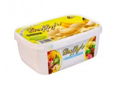 2L IML Plastic Ice Cream Container rectangular shape